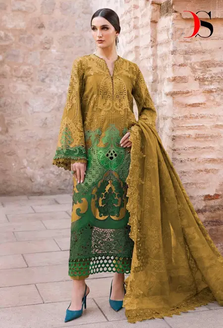 Maria B 1286 By Deepsy Cotton Dupatta Pakistani Suits Wholesale Market In Surat
